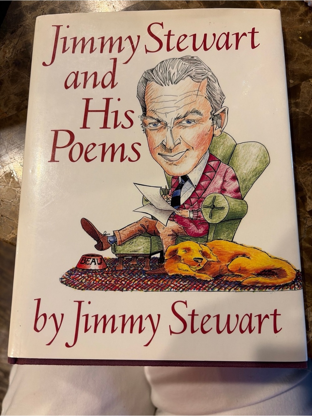 Vintage Jimmie Stewart and His Poems Hardcover Book 1989 Classic Hollywood